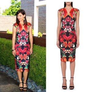 NWT TED BAKER •Rare• Bismii Tropical Toucan Midi Dress Ted Sz 4 - US 10